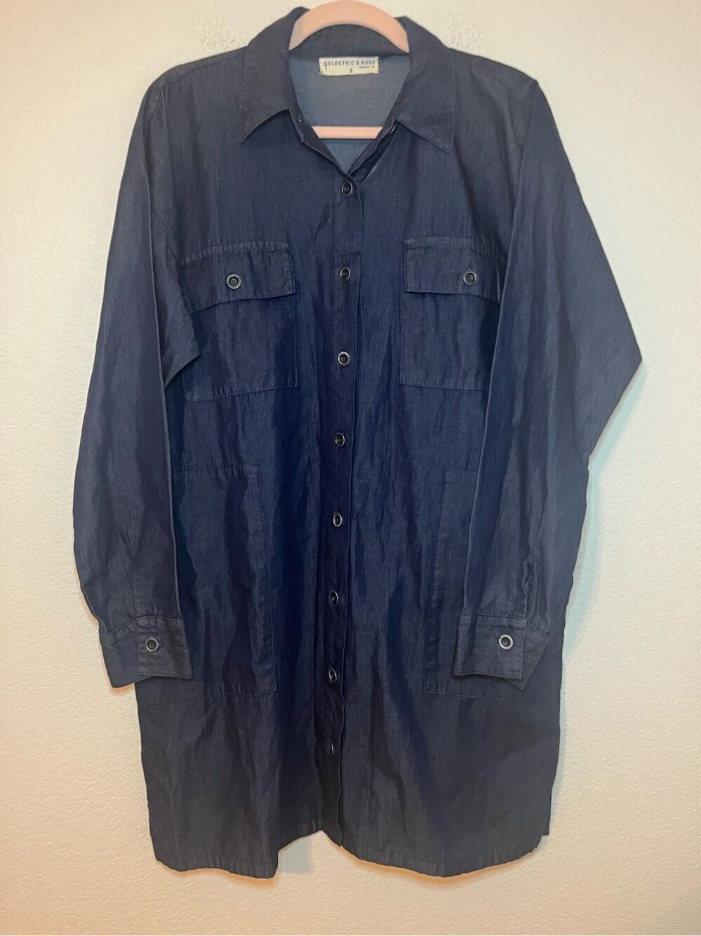 New Electric & Rose Denim Blue Shirt Dress